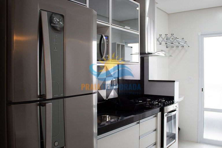 Apartamento com varanda gourmet, piscina e sauna