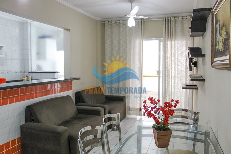 Apartamento frente mar com sacada gourmet