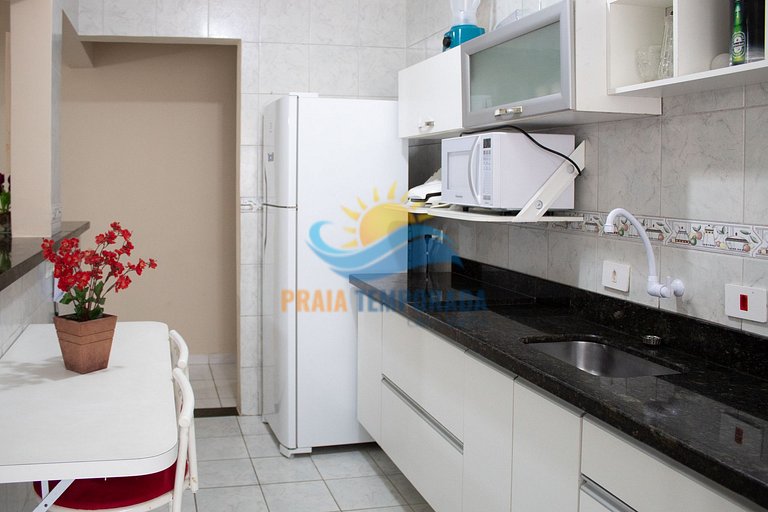 Apartamento frente mar com sacada gourmet