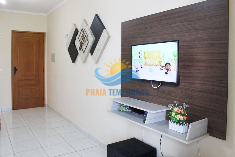Apartamento frente mar com sacada gourmet