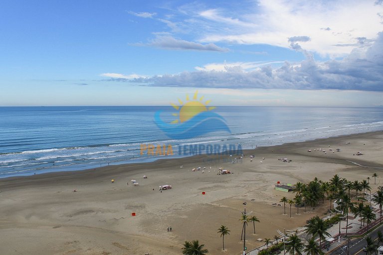 Apartamento frente mar com sacada gourmet