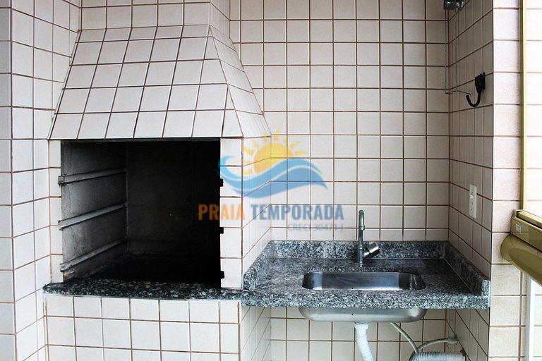 Apartamento frente mar com sacada gourmet