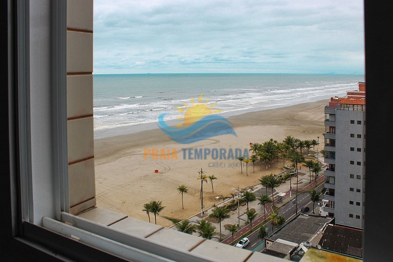 Apartamento frente mar com sacada gourmet