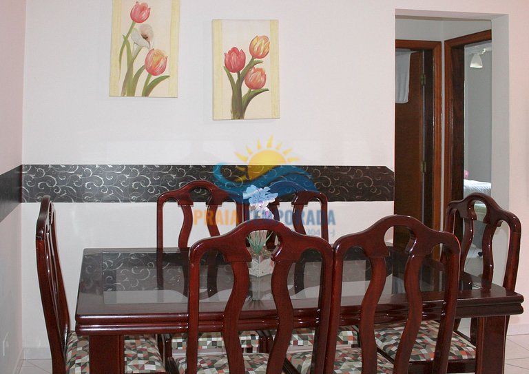 Apartamento com linda vista para o mar, prédio com piscina