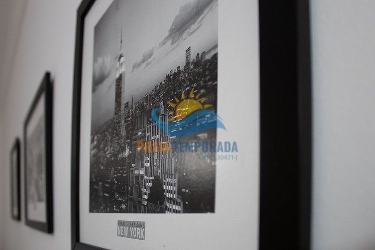Apartamento frente mar com sacada gourmet