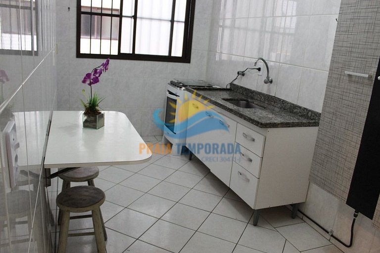 Apartamento frente ao mar com piscina com cascata