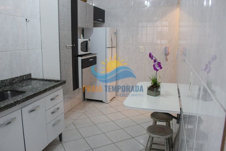 Apartamento frente ao mar com piscina com cascata
