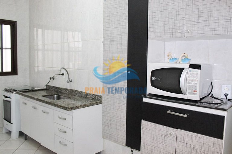 Apartamento frente ao mar com piscina com cascata
