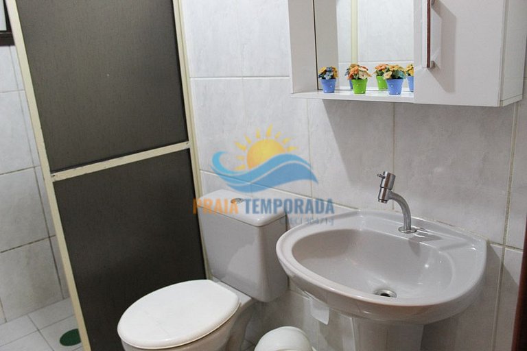 Apartamento frente ao mar com piscina com cascata