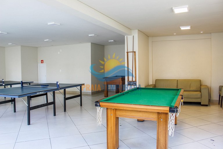 Apartamento próximo da praia com área de lazer completa