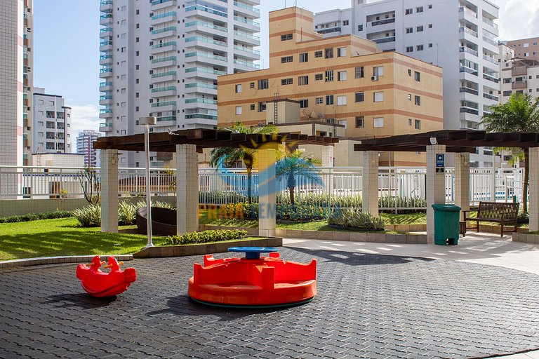 Apartamento próximo da praia com área de lazer completa