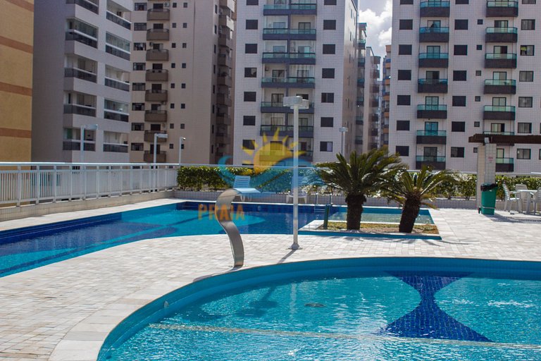 Apartamento próximo da praia com área de lazer completa