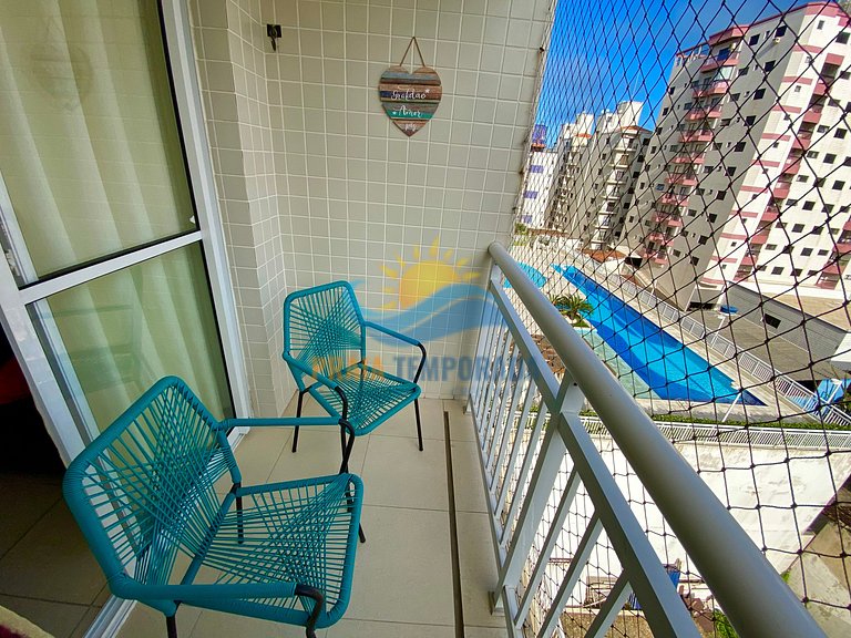 Apartamento próximo da praia com área de lazer completa