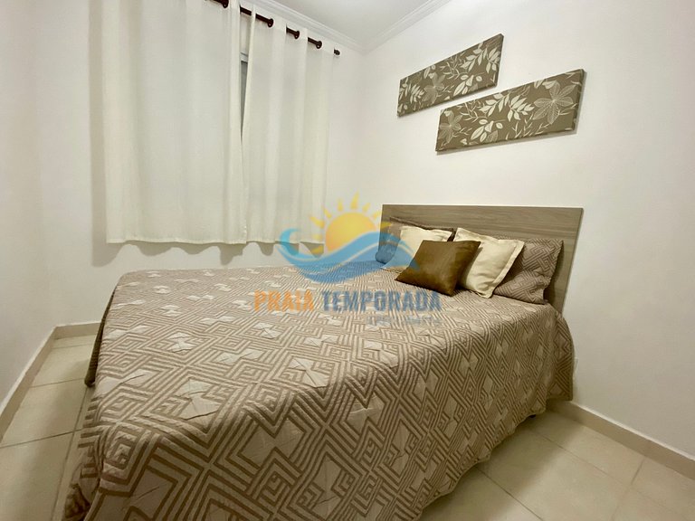 Apartamento próximo da praia com área de lazer completa