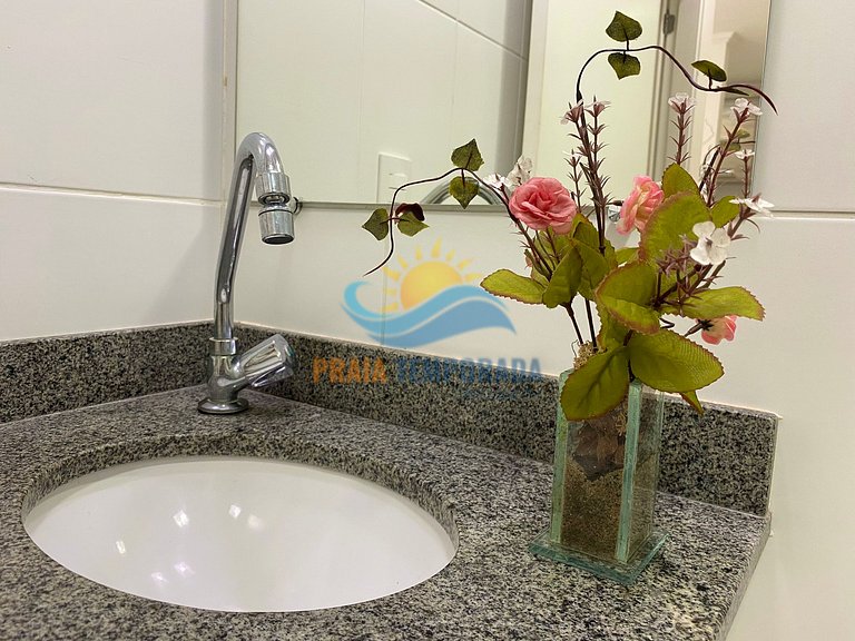 Apartamento próximo da praia com área de lazer completa