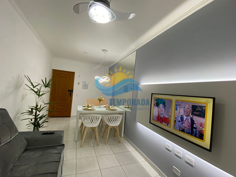 Apartamento com churrasqueira e linda vista para o mar