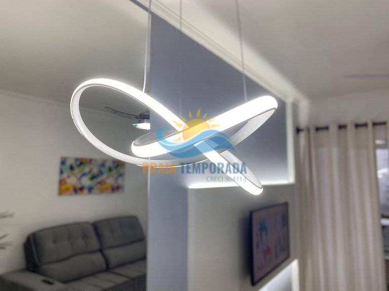 Apartamento com churrasqueira e linda vista para o mar