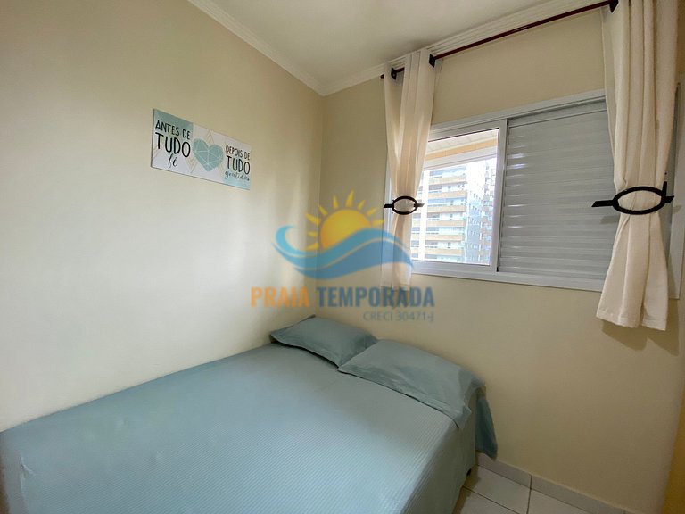 Apto temporada com vista para o mar da sacada na Guilhermina