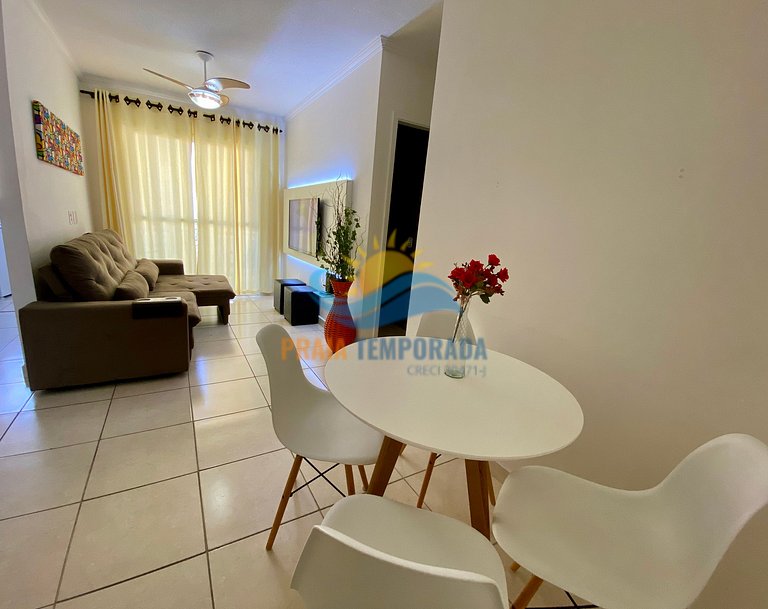 Apartamento próximo da praia com área de lazer completa