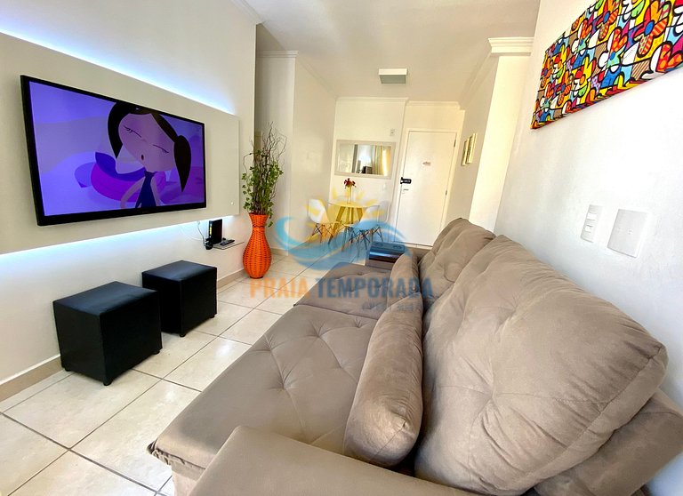Apartamento próximo da praia com área de lazer completa