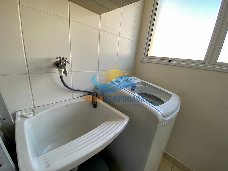 Apartamento próximo da praia com área de lazer completa
