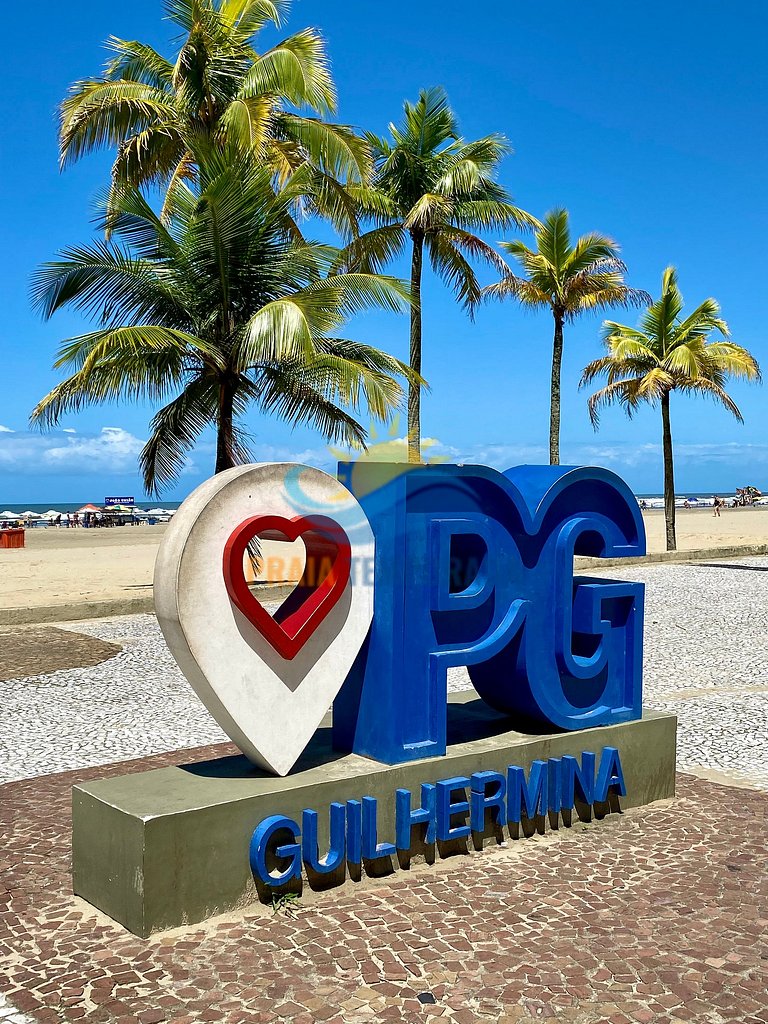 G1301 - Apto frente ao mar c/ Wi-Fi na Guilhermina