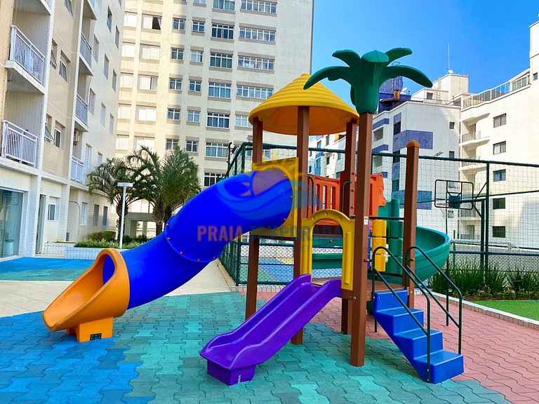Apartamento próximo da praia com área de lazer completa