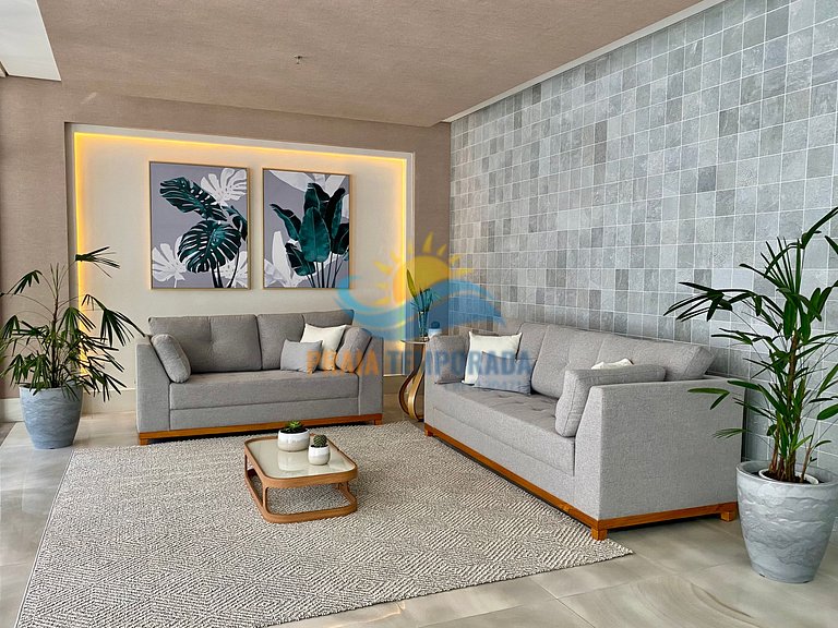 Apartamento com varanda gourmet, piscina e sauna