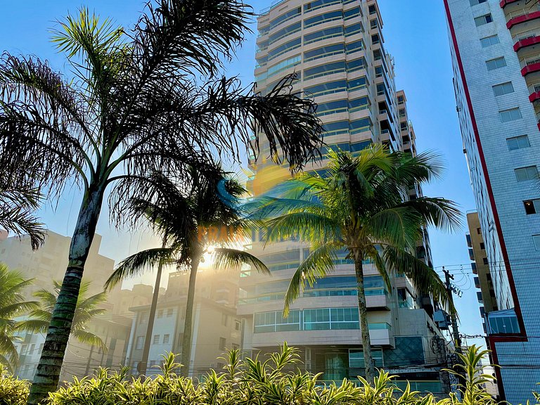 Apartamento frente mar com sacada gourmet