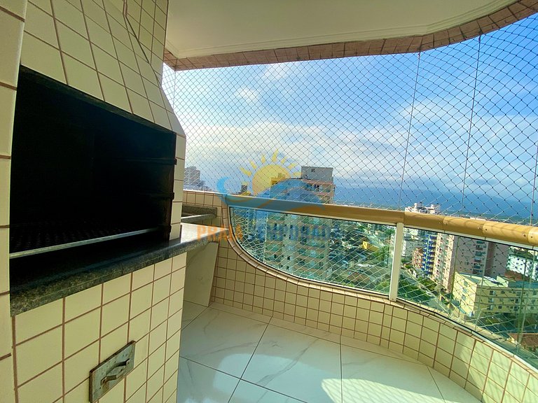 T124 - Apto com churrasqueira | Wi-fi, apenas 100m da praia