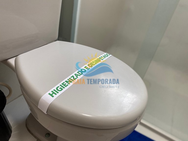 T124 - Apto com churrasqueira | Wi-fi, apenas 100m da praia