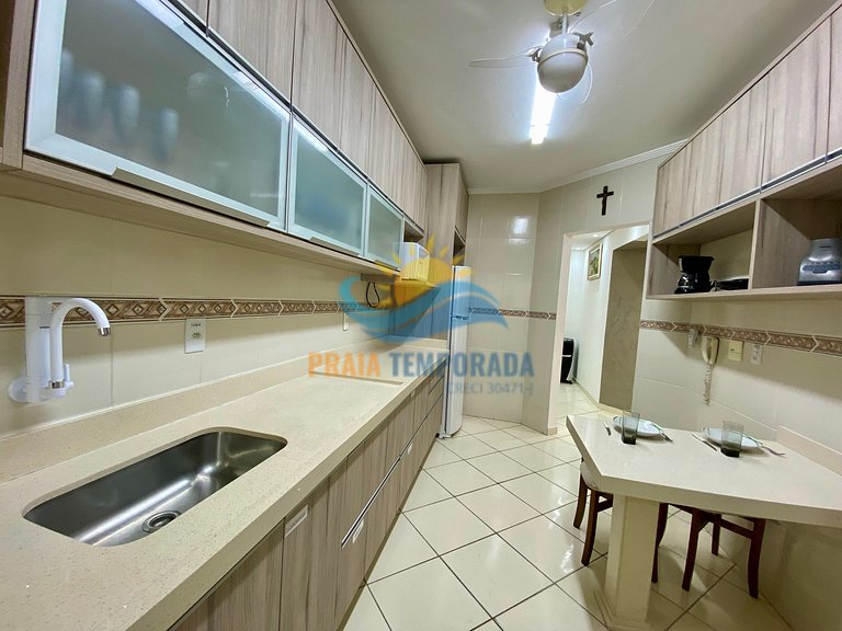 G024 - Vista mar| Suíte |Churrasqueira| Wi-Fi e AC