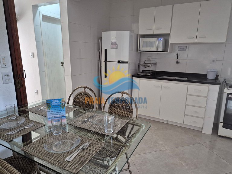 Apartamento 03-B de 1 dormitório para 5 pessoas a duas quadr