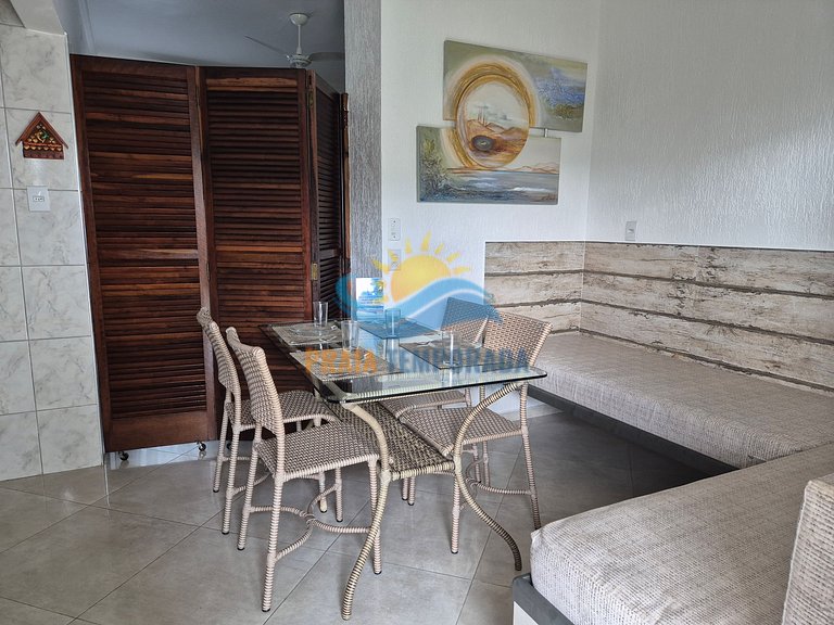 Apartamento 04-B de 1 dormitório para 5 pessoas a duas quadr