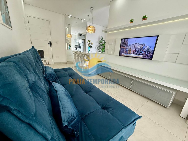 Apartamento com varanda gourmet, piscina e sauna