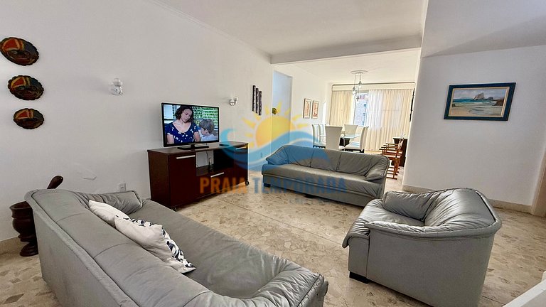 SV153 - Prédio frente ao mar | Ótima localização |3 Dorm Sen