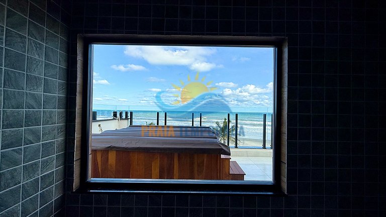 PR - Suíte vista para o mar, banheira e café da manhã