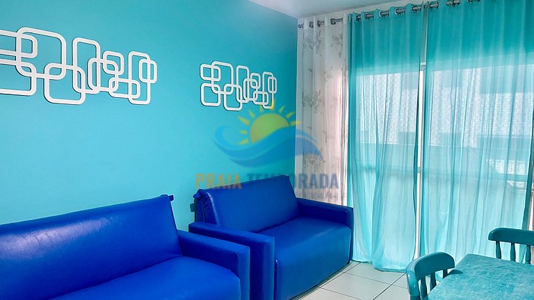 M202 - Prédio frente mar |1 Dorm Aconchegante e Wi-fi