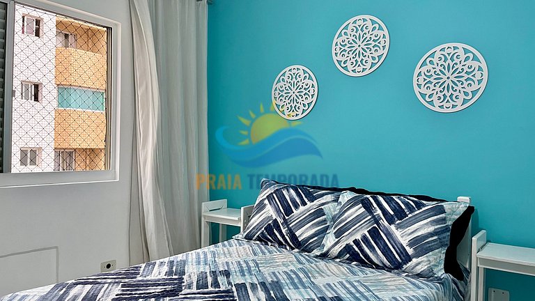 M202 - Prédio frente mar |1 Dorm Aconchegante e Wi-fi