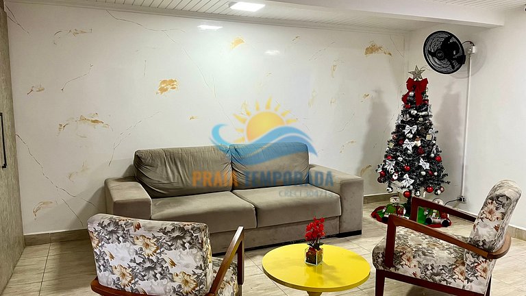 M202 Prédio frente mar|1 Dorm Aconchegante e Wi-fi