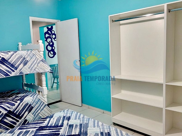 M202 Prédio frente mar|1 Dorm Aconchegante e Wi-fi
