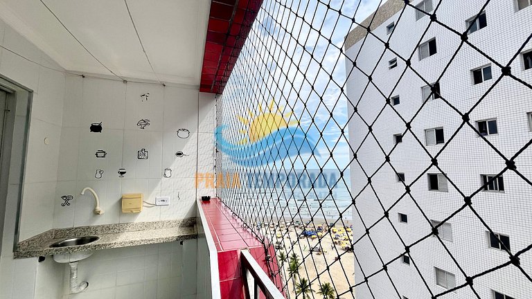 M202 - Prédio frente mar |1 Dorm Aconchegante e Wi-fi