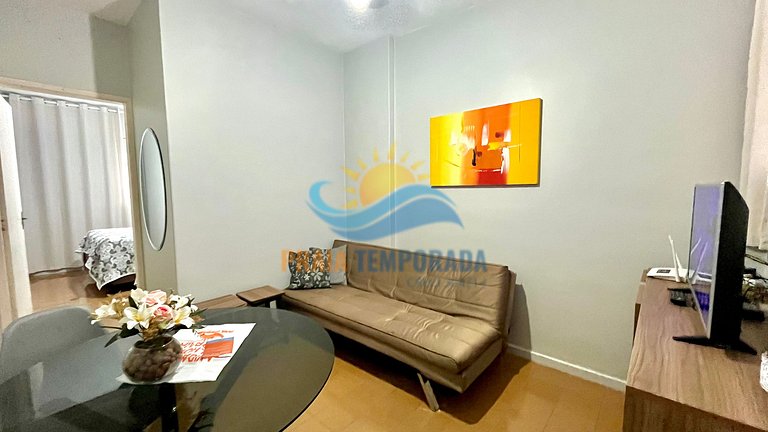 M095 - Apto Vista mar | 1 Dorm e Salão de Jogos