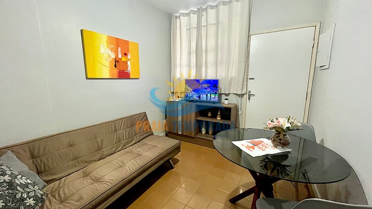 M095 - Apto Vista mar | 1 Dorm e Salão de Jogos