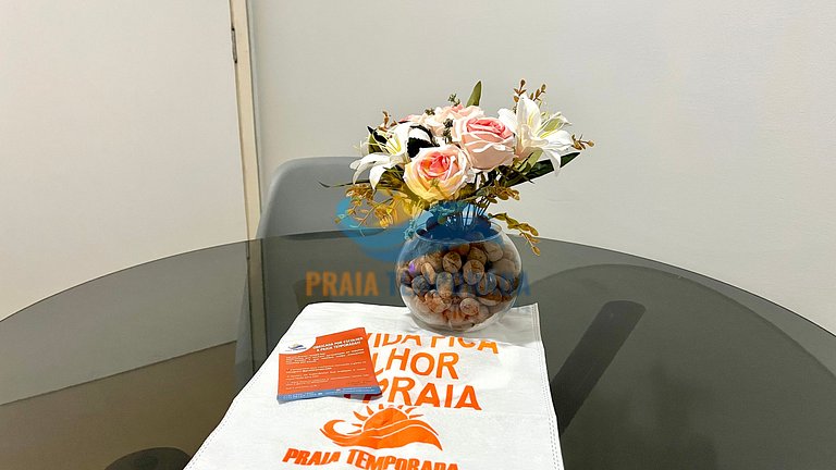 M095 - Apto Vista mar | 1 Dorm e Salão de Jogos