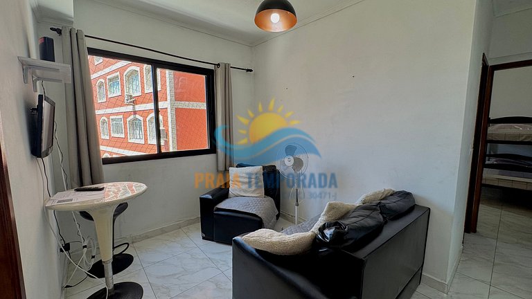 A055 - Apê c/ Vista Mar| 1 Dorm e Garagem