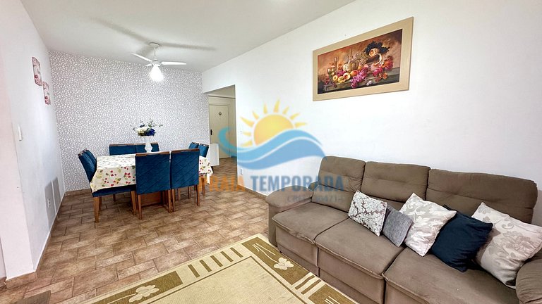 A077 - Apto c/ Sacada| 2 Dorm|Aprox. 100m da Praia