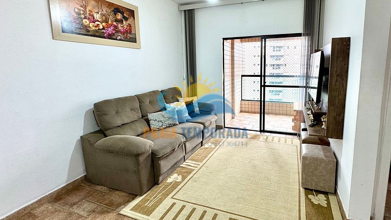 A077 - Apto c/ Sacada| 2 Dorm|Aprox. 100m da Praia