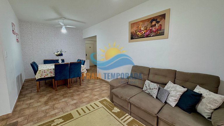A077 - Apto c/ Sacada| 2 Dorm|Aprox. 100m da Praia