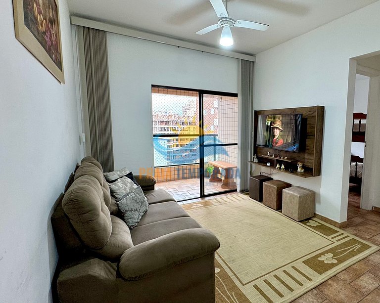 A077 - Apto c/ Sacada| 2 Dorm|Aprox. 100m da Praia